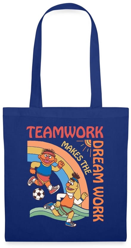 Sesamstraat Ernie En Bert Teamwork Tas Van Stof Schoudertas