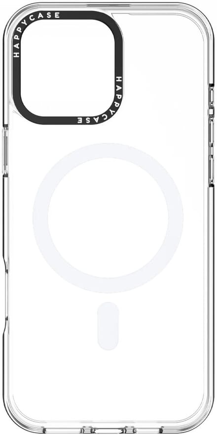 HappyCase Joy Hoesje | Geschikt voor Apple iPhone 16 Pro | Compatibel met MagSafe | Back Cover | Crystal Clear