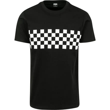 Urban Classics Check Panel Tee Heren T-shirt - zwart - S
