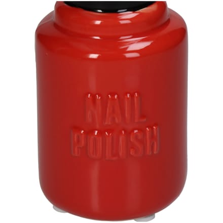 Vaas nagellak rood aardewerk decoratie modern design.