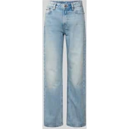 Straight fit jeans met labeldetail