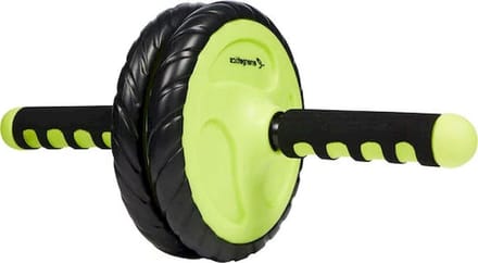 Buikspier Trainer - Buikwiel - Core Training - Compact Ontwerp - 17 cm Diameter - Zwart Geel
