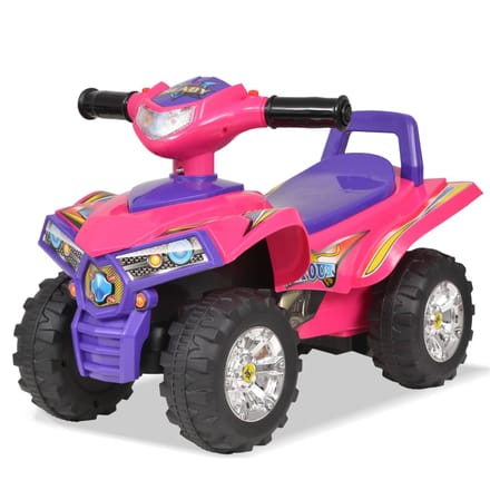 Véhicule ATV à monter pour enfants avec son et lumière Rose et Violet