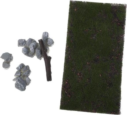 Miniatuur Gras Mat - Kunstgras Vellen - Modelbouw Landschap - Realistisch Uiterlijk - 14 x 7 cm - Multicolor