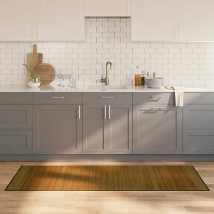vidaXL - Vloerkleed - rechthoekig - 70x200 - cm - bamboe - bruin