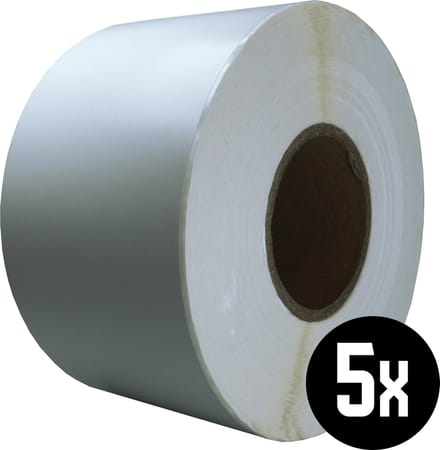DULA Compatible Zebra Labels 102x210mm - 810 etiketten per rol - kern 76mm - Wit- Permanent - 5 rollen