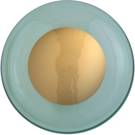 EBB & FLOW wandlamp Horizon Surface, groen, glas, Ø 29 cm