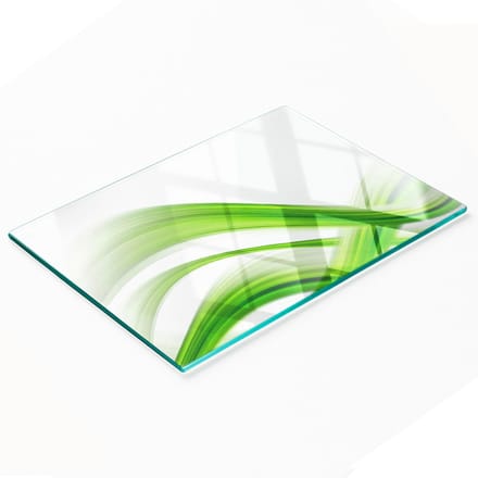 Gehard multifunctioneel decoratief bord van glas met abstract golfpatroon, 80x52 cm