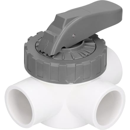 3-Weg Zwembadklep Zwembad Spa Omleidingsklep Vervangingsaccessoire KoppelingenV40?3A gray