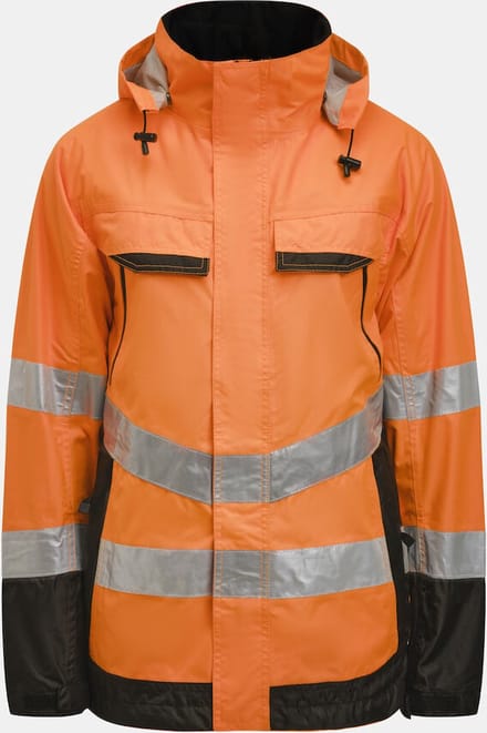 Jobman 1283 Hi-Vis Shell Jacket 65128362 - Oranje/Zwart - S