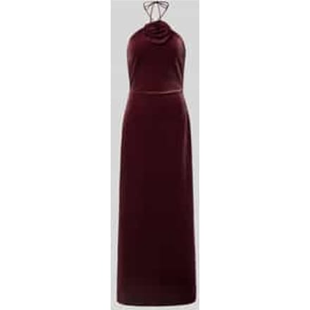 Cocktailjurk met bloemenapplicatie, model 'ROSETTA STRAP'