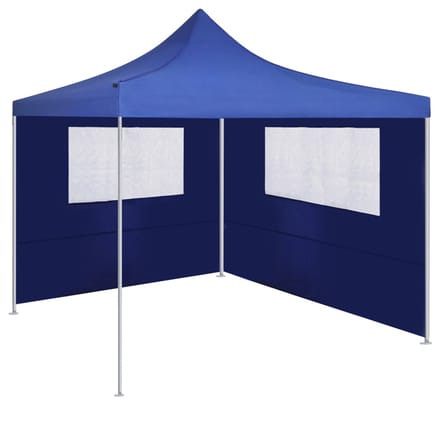 vidaXL - Prieelzijwand - met - ramen - 4x2 - m - blauw