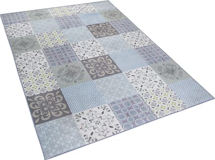 INKAYA - Laagpolig vloerkleed - Lichtgrijs - 160 x 230 cm - Polyester