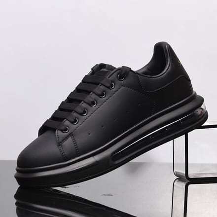 Chaussures Décontractées pour Hommes Baskets à Coussin d'Air Blanches Pour Femmes Hommes Mode Dames Décontracté Polyvalent Baskets à Semelle Épaisse Chaussures 44 black