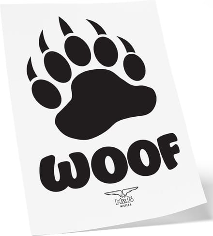 Mister b temporary tattoo woof