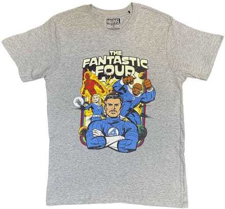 Marvel Fantastic Four - Montage Heren Tshirt - S - Grijs