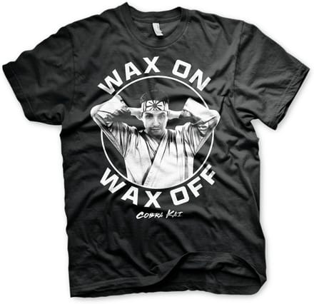 Cobra Kai Wax- On -Wax Off T-shirt Zwart