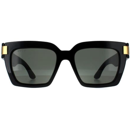 Gucci Vierkant Dames Zwart met Goudgrijs GG1689S