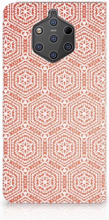 Nokia 9 PureView Hoesje met Magneet Pattern Orange