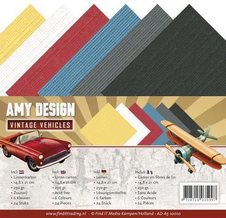 Linnenpakket - A5 - Amy Design - Vintage Vehicles