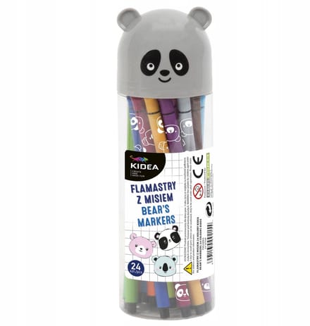 Kidea Flamaster Set 24 Kleuren Met Beer - School & Knutselen