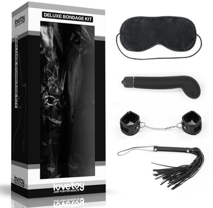 LOVETOY Bondage Kit Deluxe With Vibrator Black