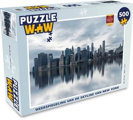 Puzzel New York - Skyline - Reflectie - Legpuzzel - Puzzel 500 stukjes