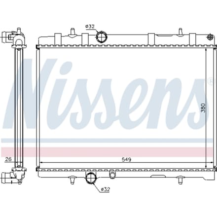 Radiator, motorkoeling NISSENS 63605A
