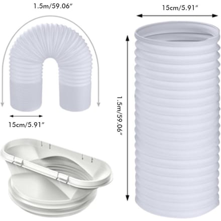 Flexibele afvoerslang voor mobiele airconditioners, wasdrogers, afzuigkappen, accessoires