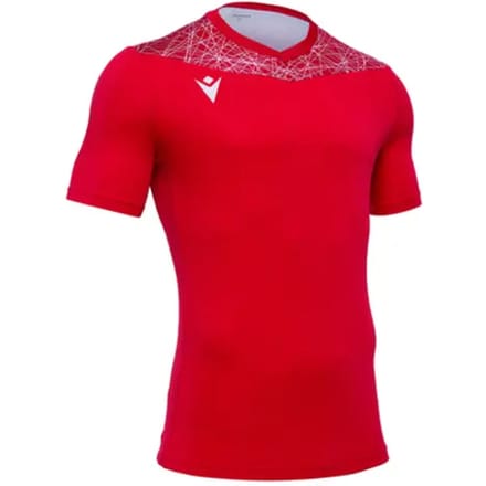 Macron Nash Shirt Korte Mouw Kinderen - Rood / Wit | Maat: 164