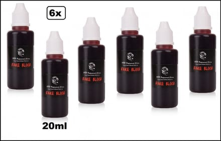 6x pXp Professional Colours Fake Blood - Nep Bloed - Kunstbloed 20ml