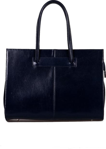 Viabologna Aktetas Elegante Leer - donkerblauw