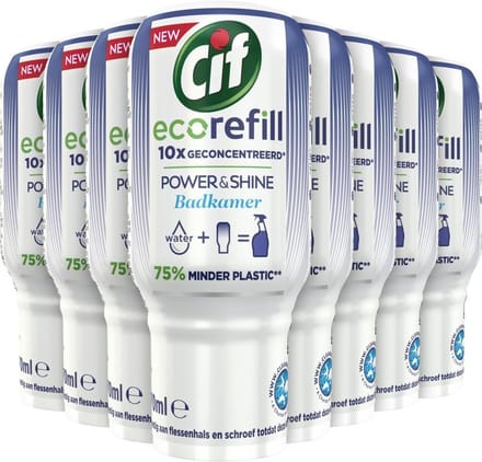 Cif Power & Shine Badkamer Eco Refill Capsule - 10 x 70 ml - Voordeelverpakking
