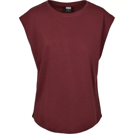 Urban Classics - Basic Shaped Dames T-shirt - 3XL - Rood