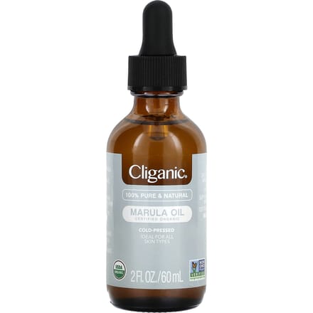 Cliganic, 100 % pure et naturelle, huile de marula, 60 ml (2 fl oz) brown