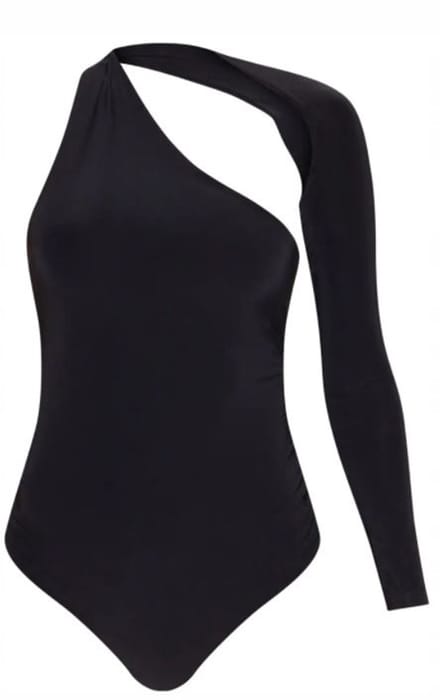 PrettyLittleThing - Body - Zwart - Gemaakt van Polyester en Elastaan - Maat EU42