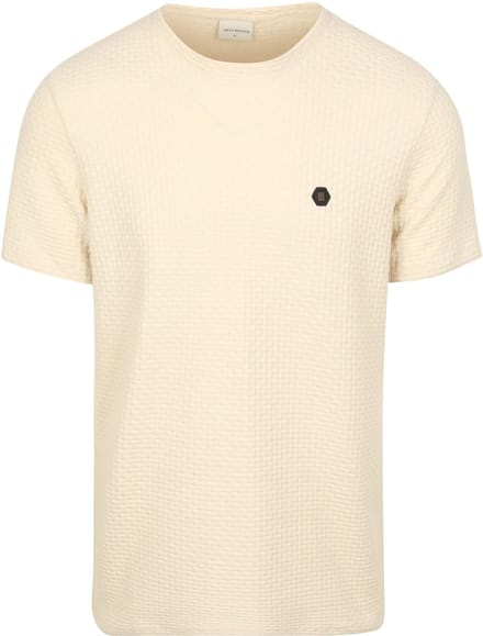 Ronde hals t-shirt in reliefstructuur