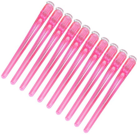10 stuks Salon Antislip Styling Sectioneerklem Draagbare Eendenbek Haarklem Kappersgereedschap(Rode roos ) rozerode kleur