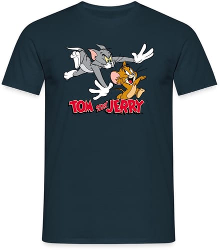 Tom En Jerry Kat-En-Muisspel T-Shirt Heren