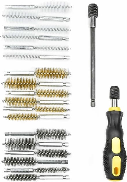 Hofftech Borstelset - Nylon, Staal en Messing - 18-delig - Verschillende Maten