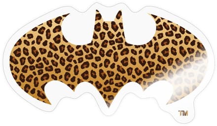Batman Luipaardprint Logo Sticker Maat S (max. 10 x 10cm)