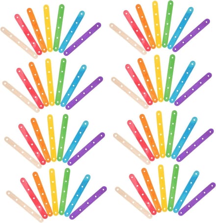 Houten Stokjes - Creatieve Sticks - Ambachtelijk Knutselen - Kleurrijk Ontwerp - 100 Stuks - Multicolor