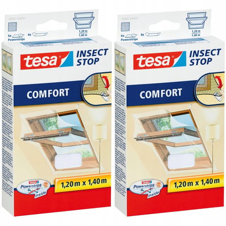Tesa - Serie Dakraam - Raamhor - 1,2 x 1,4m - Wit - Polyester