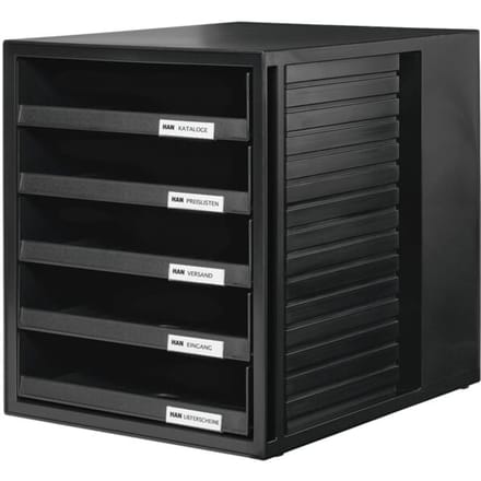 HAN HAN - Schubladenschrank - 5 Schubfächer - für C4 1401-13 Ladebox DIN A4