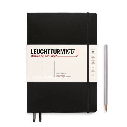 Leuchtturm 1917- Hardcover- B5- 18 x 25.5 cm- Notitieboek - Black- Blanco