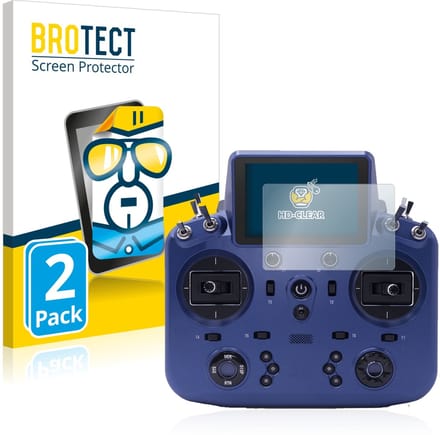 BROTECT - Screenprotector voor FrSky Tandem X18 - Folie Beschermfolie transparant 2 Stuks