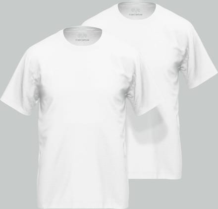CECEBA Nevada - Heren T-shirt ronde hals - 2-pack - 100% biologisch katoen - Wit