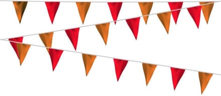 Vlaggenlijn Oranje Rood - 20 meter | Zware kwaliteit stof