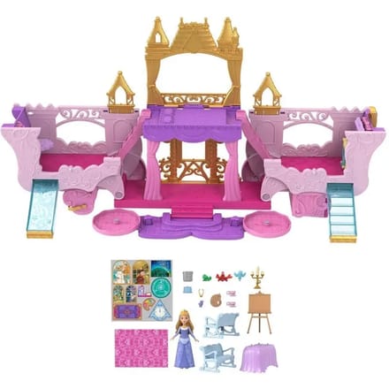 Disney Princess speelset koets naar kasteel - inclusief Aurora pop, meerkleurig
