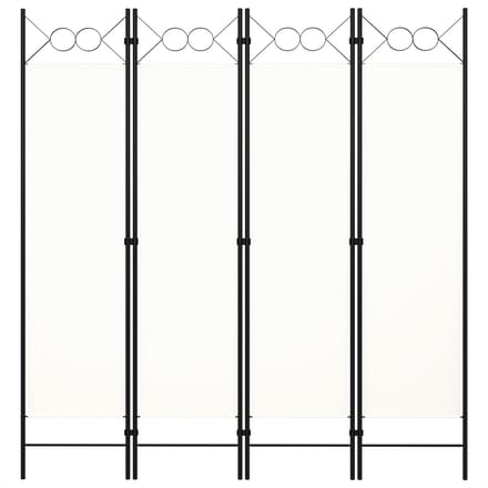 vidaXL - Kamerscherm - met - 4 - panelen - 160x180 - cm - wit